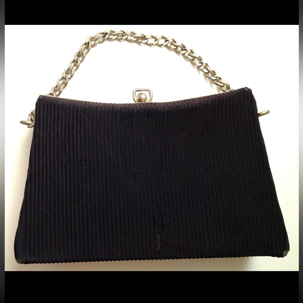 Vintage Bedford Cord purse - (circa 1960s)